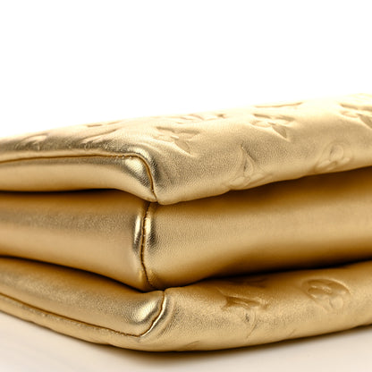 Louis Vuitton Lambskin Embossed Monogram Coussin PM Gold 10 of 11