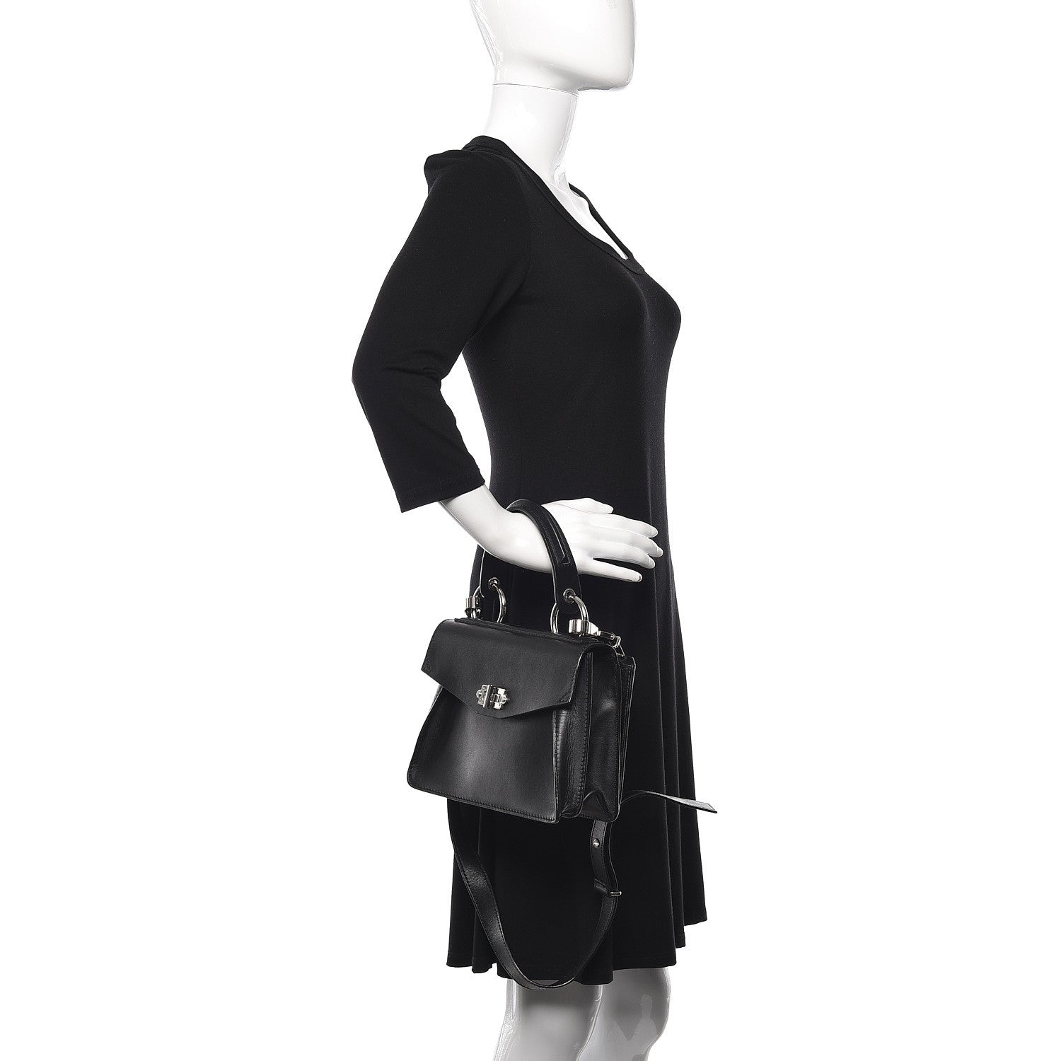 Proenza Schouler Calfskin Small Hava Top Handle Bag Black 3 of 13