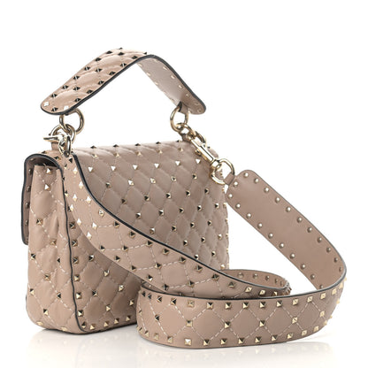 Valentino Garavani Nappa Medium Rockstud Spike Shoulder Bag Poudre 3 of 12