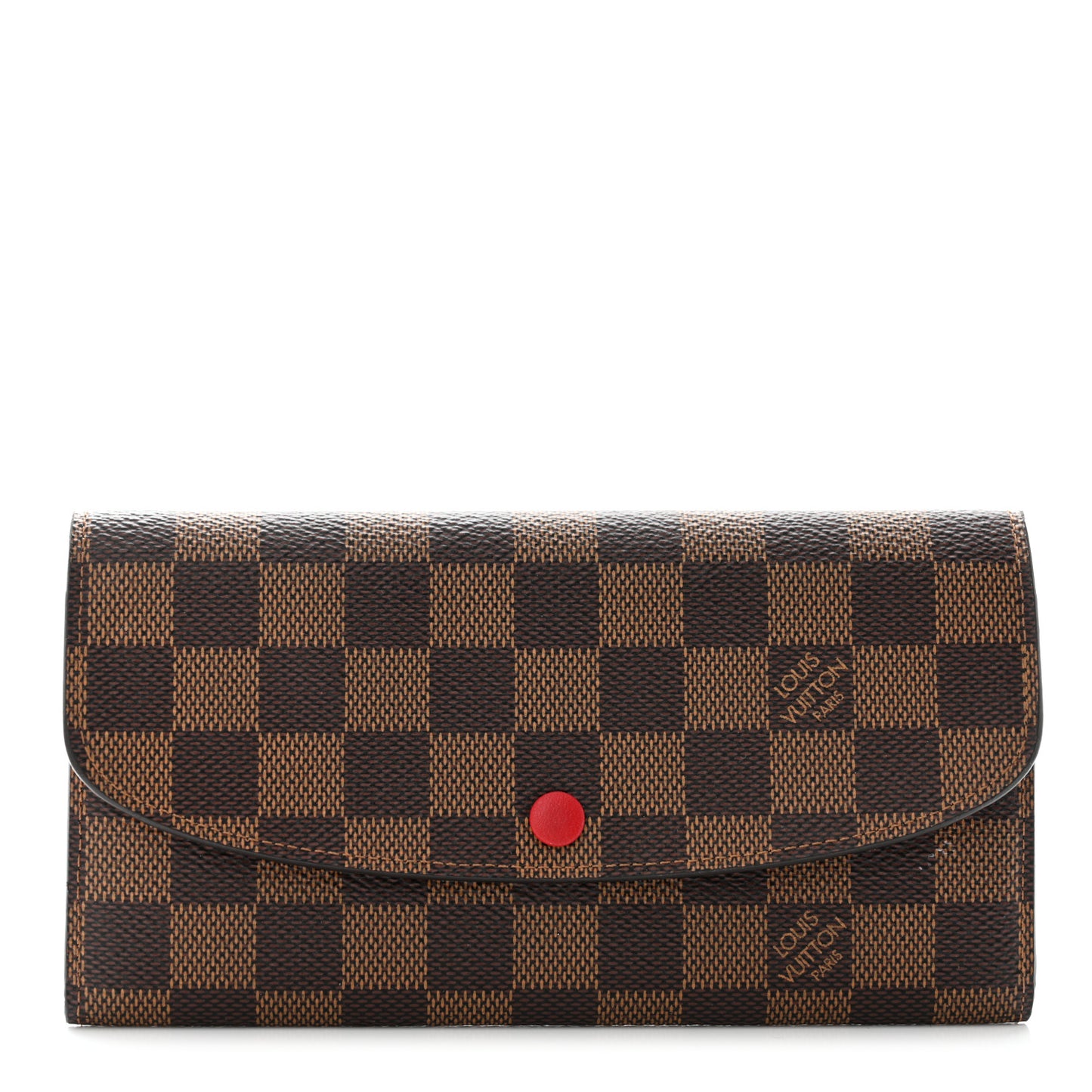 Damier Ebene Emilie Wallet Red