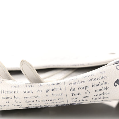Christian Dior X DANIEL ARSHAM Grained Calfskin Newspaper Print Saddle Bag White 10 of 19