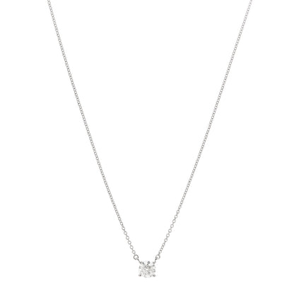 Tiffany Platinum Diamond .61ct Solitaire Pendant Necklace 1 of 6