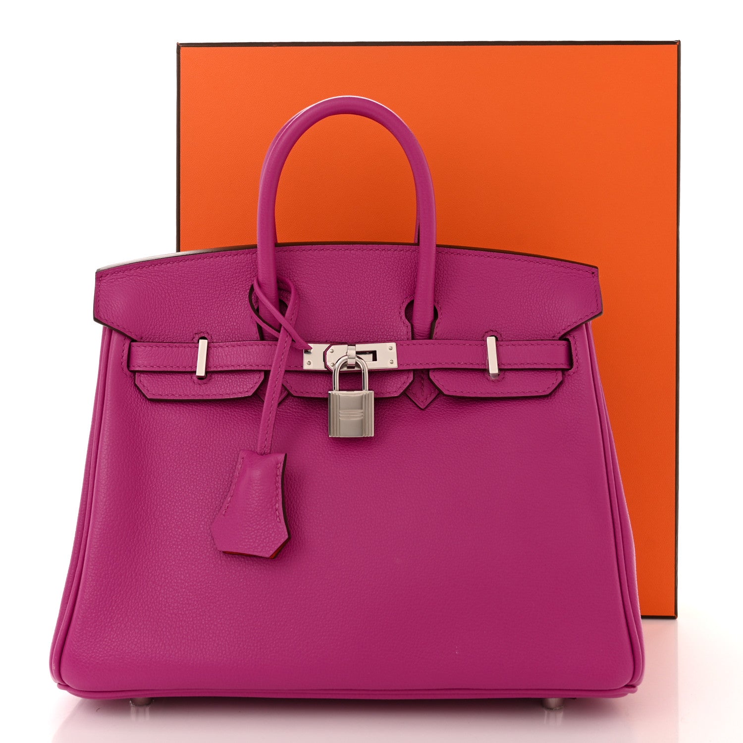 Hermes Taurillon Novillo Birkin 25 Magnolia Capucine 11 of 11