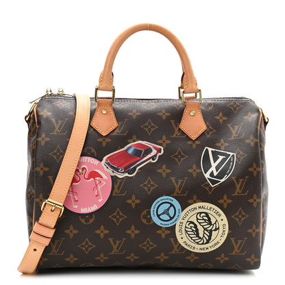 Louis Vuitton Monogram World Tour Speedy Bandouliere 30 1 of 15