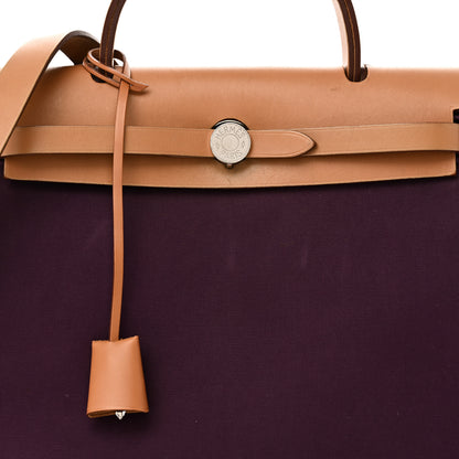 Hermes Toile Vache Hunter Herbag Zip 31 PM Cassis Fauve 7 of 12