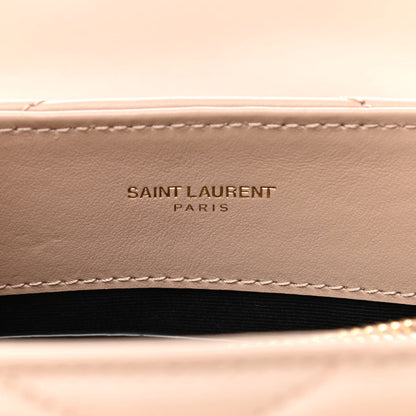 Saint Laurent Calfskin Y Quilted Monogram Small Loulou Chain Satchel Dark Beige 6 of 11