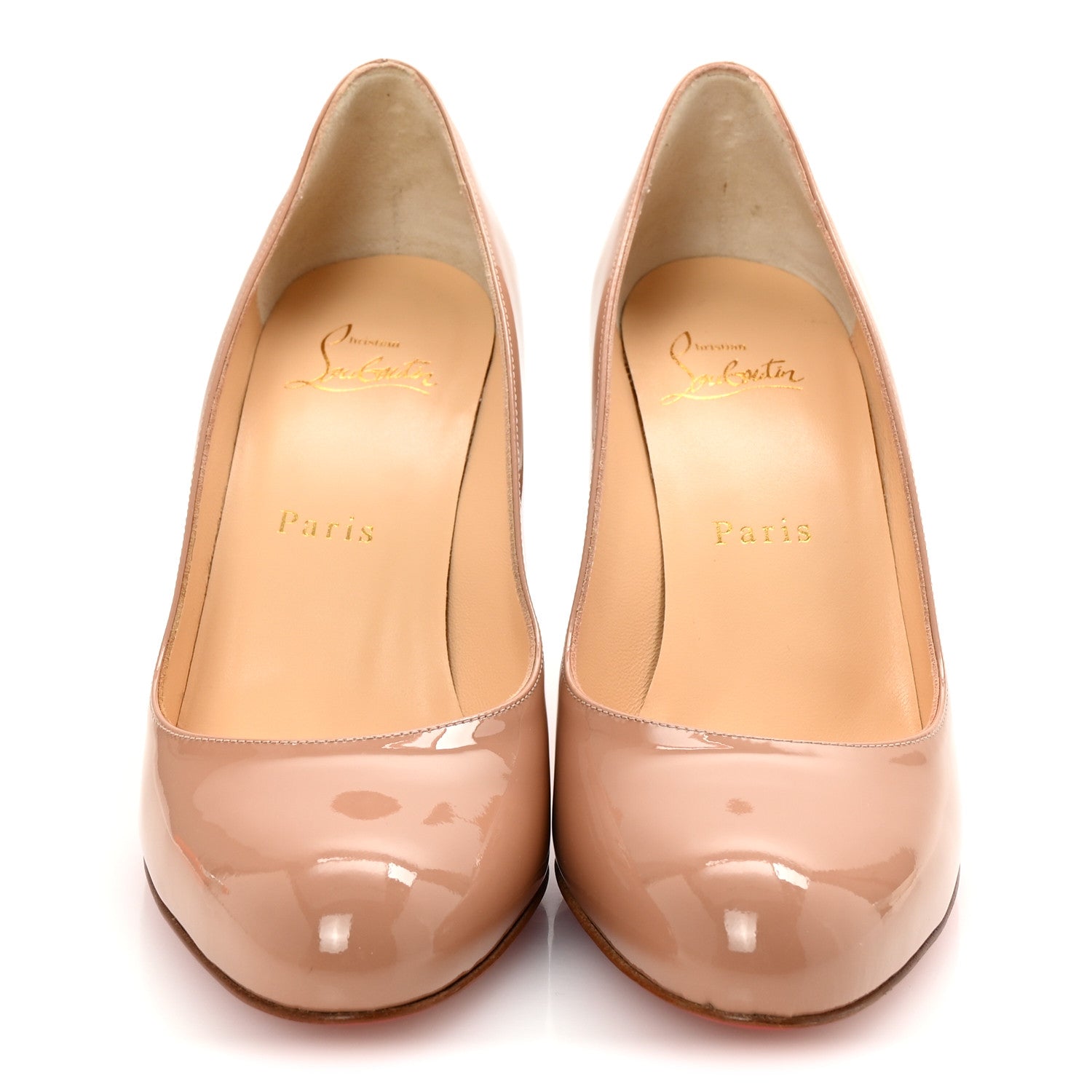 Christian Louboutin Patent Simple 85 Pumps 37 Nude 3 of 9
