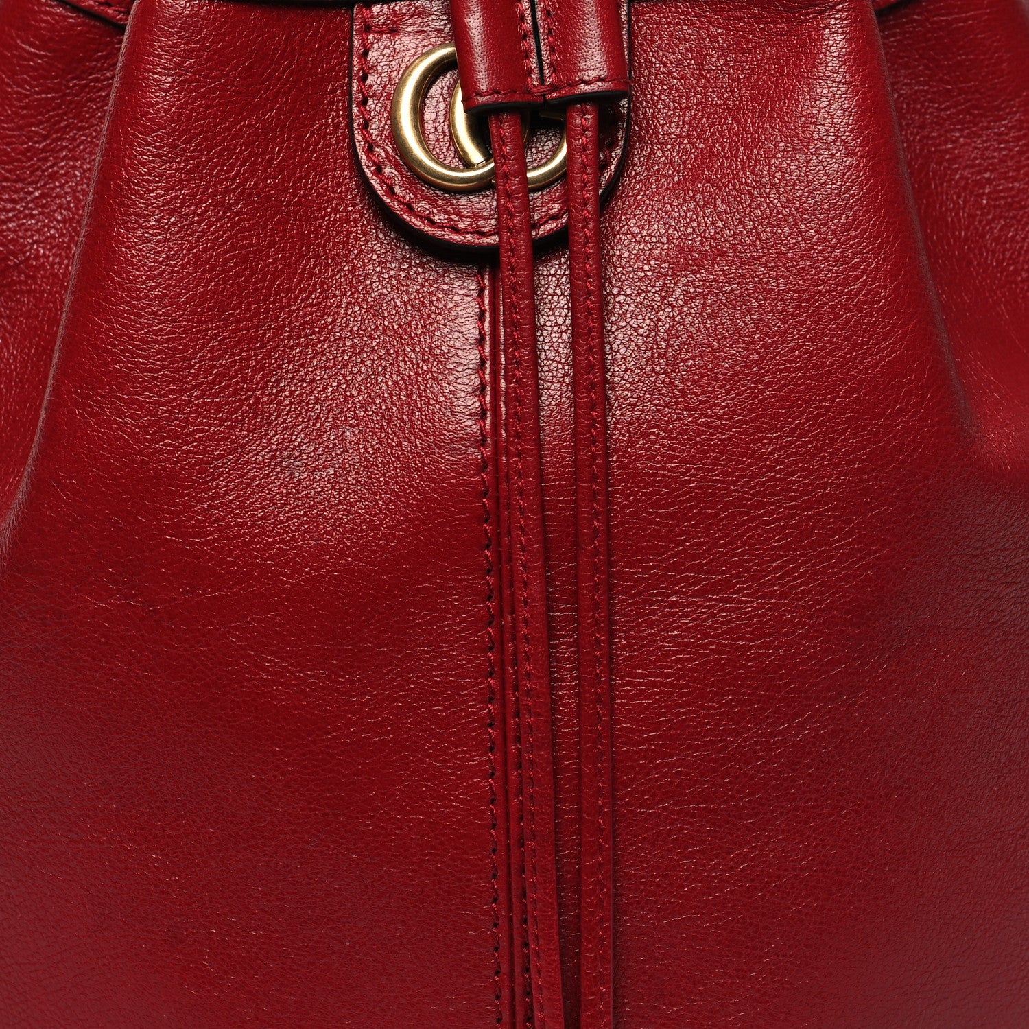 Gucci Piuma Lux Energy Medium Re(Belle) Convertible Bucket Bag Hibiscus Red 7 of 9