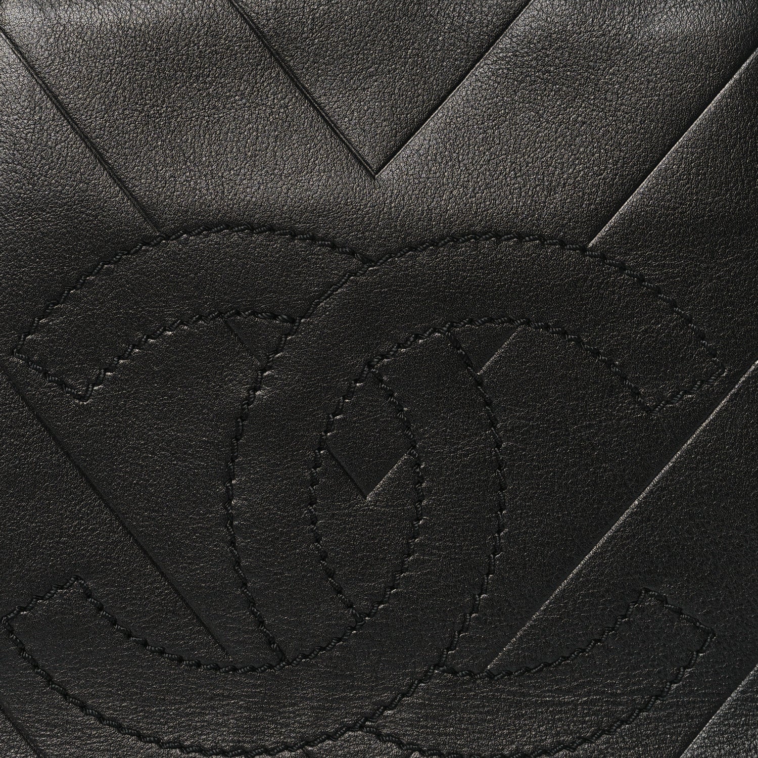 Chanel Calfskin Chevron CC All Day Tote Black 8 of 10