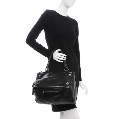 Givenchy Pebbled Calfskin Medium Bolt Stud Pandora Black 3 of 10