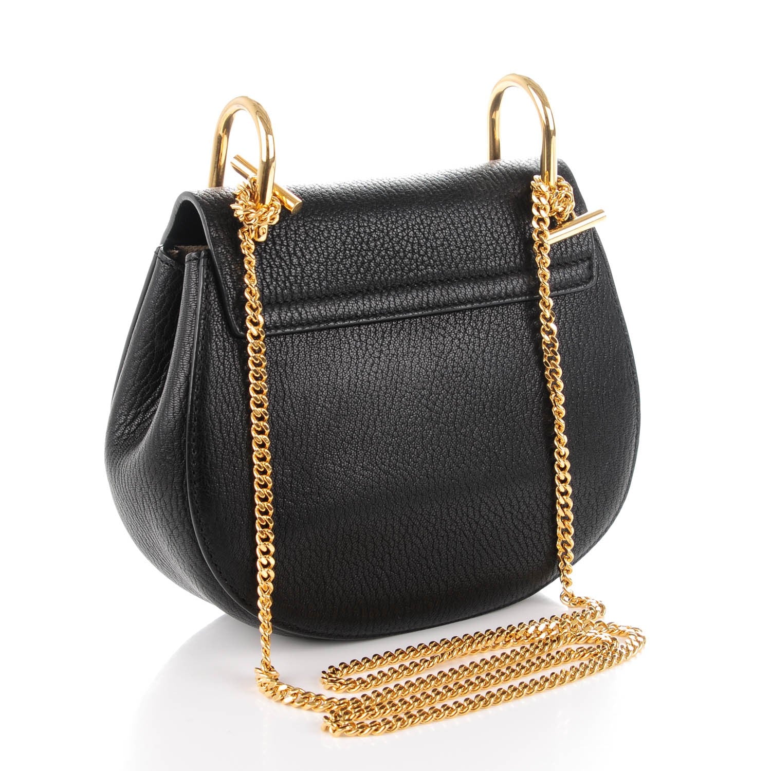 Chloe Grained Lambskin Mini Drew Shoulder Bag Black 3 of 6
