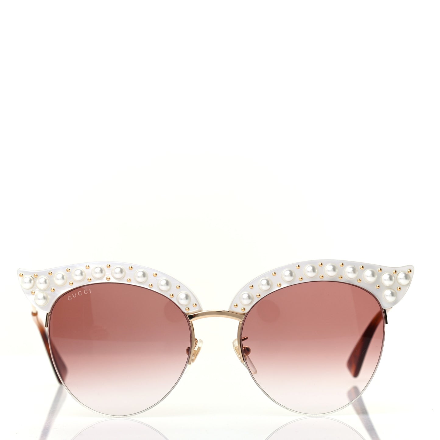 Acetate Pearl Cat Eye Sunglasses GG0212S White