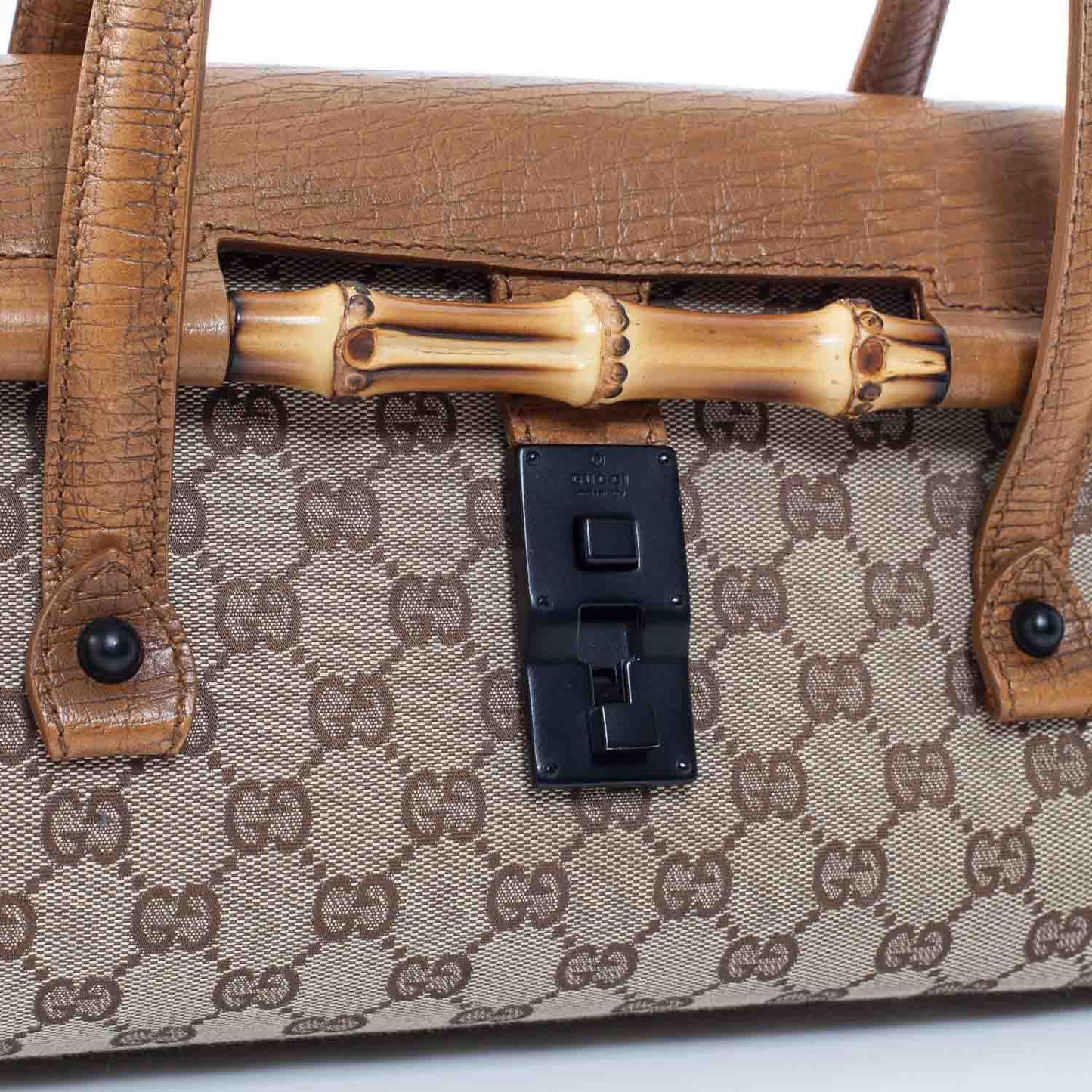 Monogram Bamboo Bullet Satchel