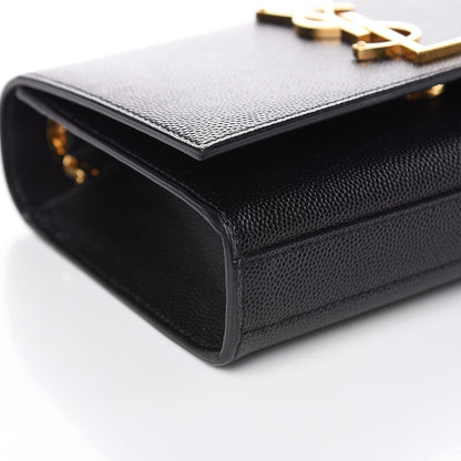 Saint Laurent Grain De Poudre Small Monogram Kate Satchel Black 9 of 11