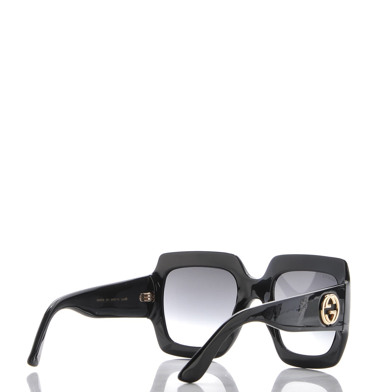 Gucci Acetate Square Frame Sunglasses GG0053S Black 4 of 8