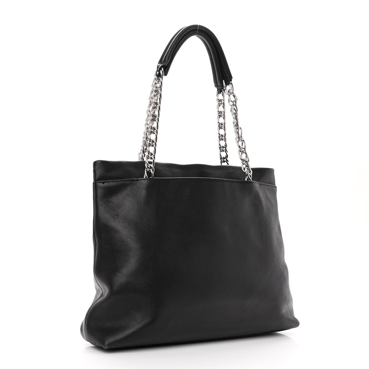 Chanel Caviar Large CC Tuck Tote Black 3 of 10