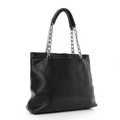 Chanel Caviar Large CC Tuck Tote Black 3 of 10