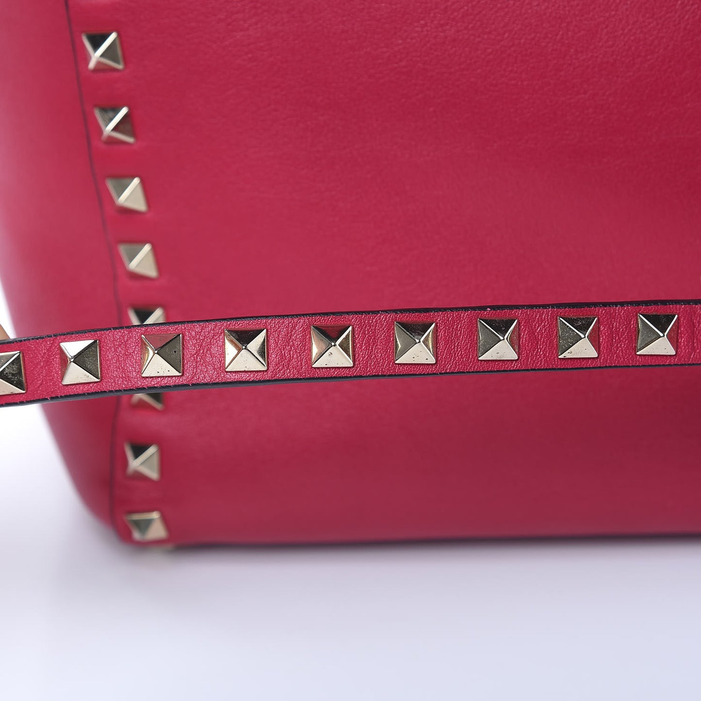 Vitello Rockstud Double Handle Tote Cyclamin