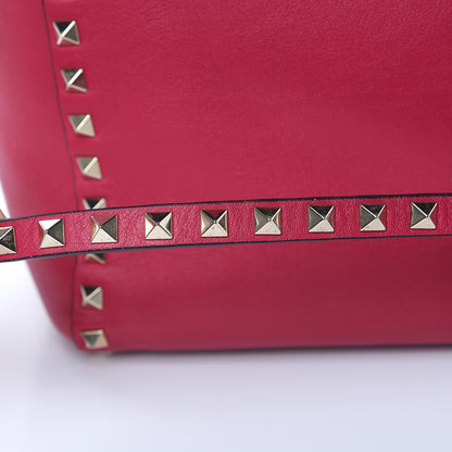 Valentino Garavani Vitello Rockstud Double Handle Tote Cyclamin 11 of 13