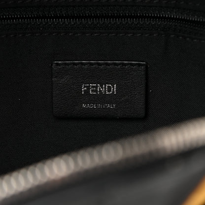 Fendi Nylon Vitello Dolce Goat Fox Fur Crocodile Monster Eyes Mini Backpack Black Sunflower 5 of 9