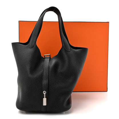 Hermes Taurillon Clemence Picotin Lock 22 MM Black 11 of 11