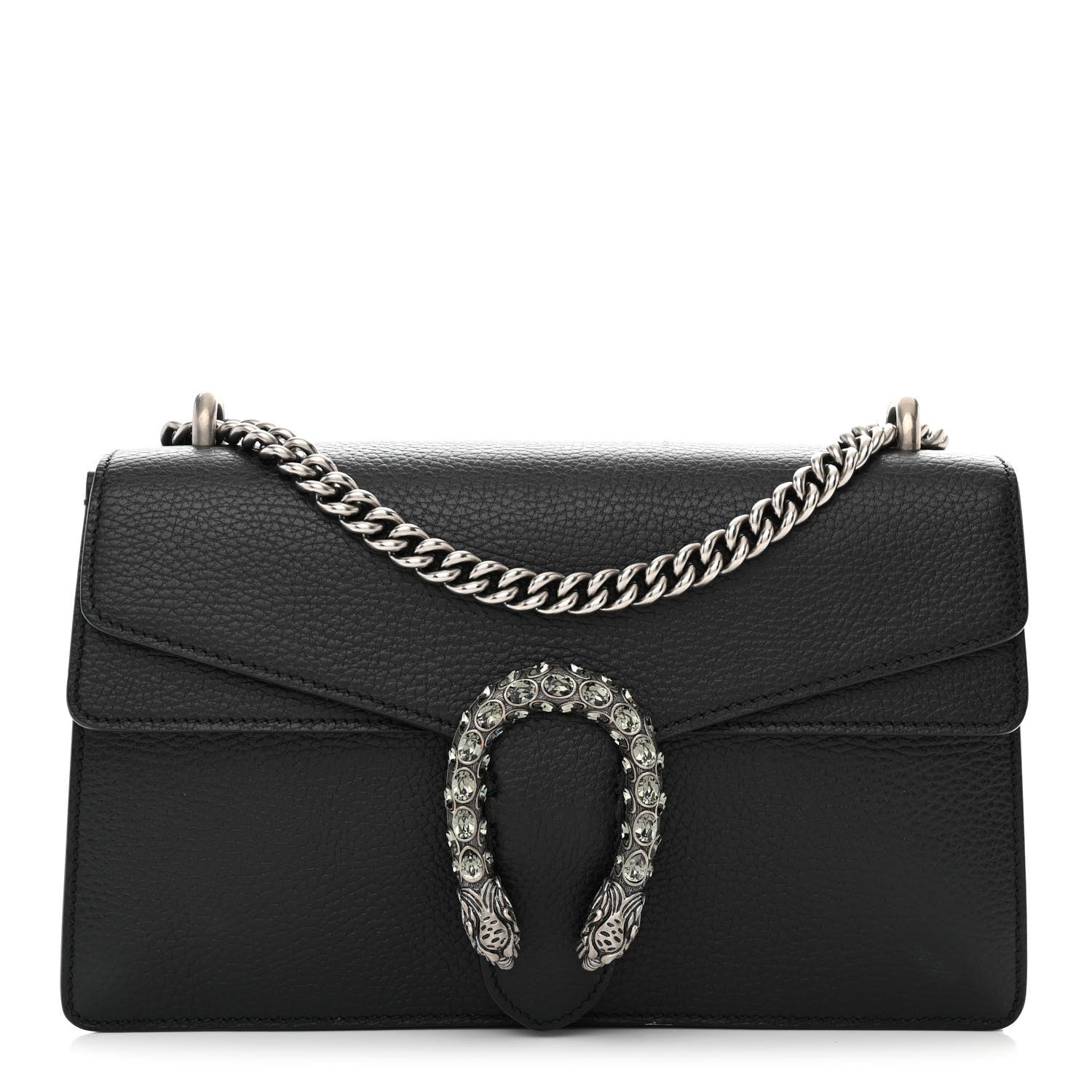 Gucci Pebbled Calfskin Small Dionysus Shoulder Bag Black 1 of 16
