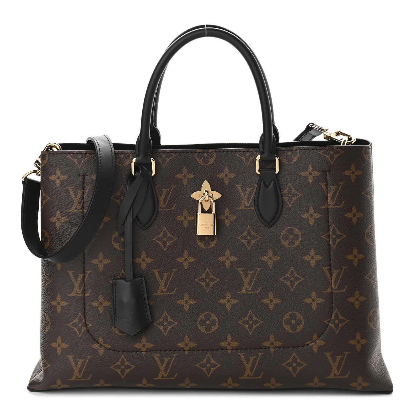Monogram Flower Tote Black