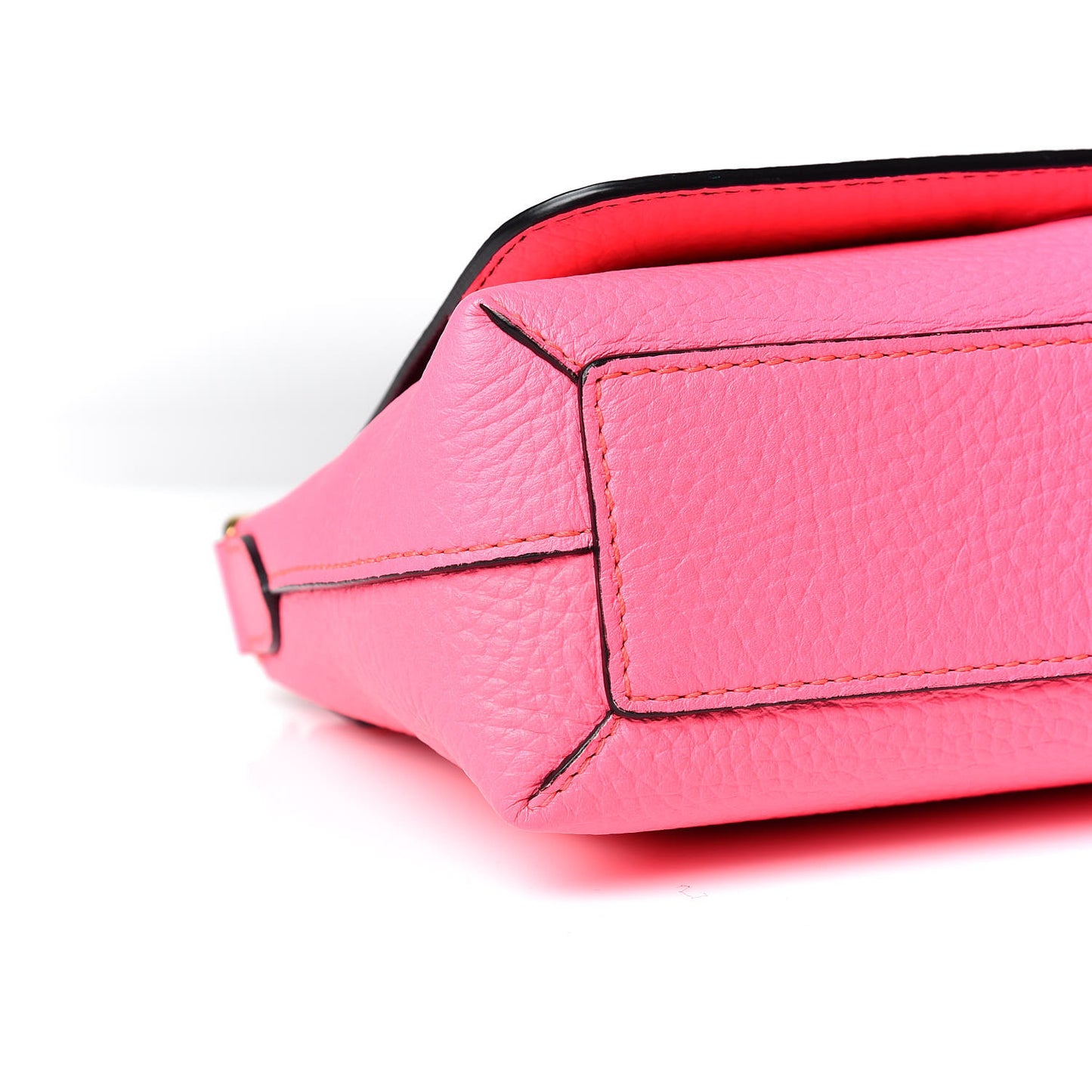 Calfskin Smooth Grain Small Burleigh Crossbody Bag Neon Pink