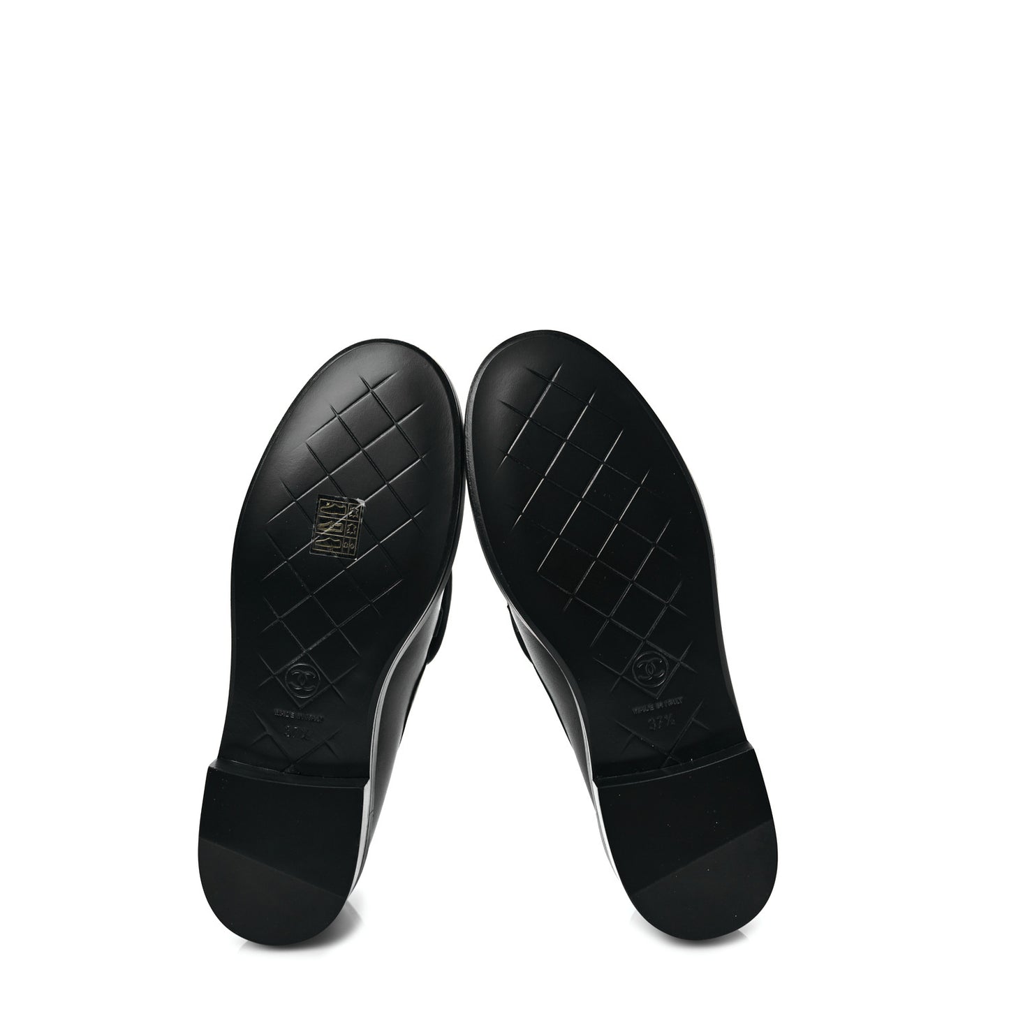 Lambskin Quilted CC Turnlock Loafers 37.5 Black