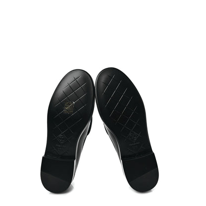 Chanel Lambskin Quilted CC Turnlock Loafers 37.5 Black 5 of 8