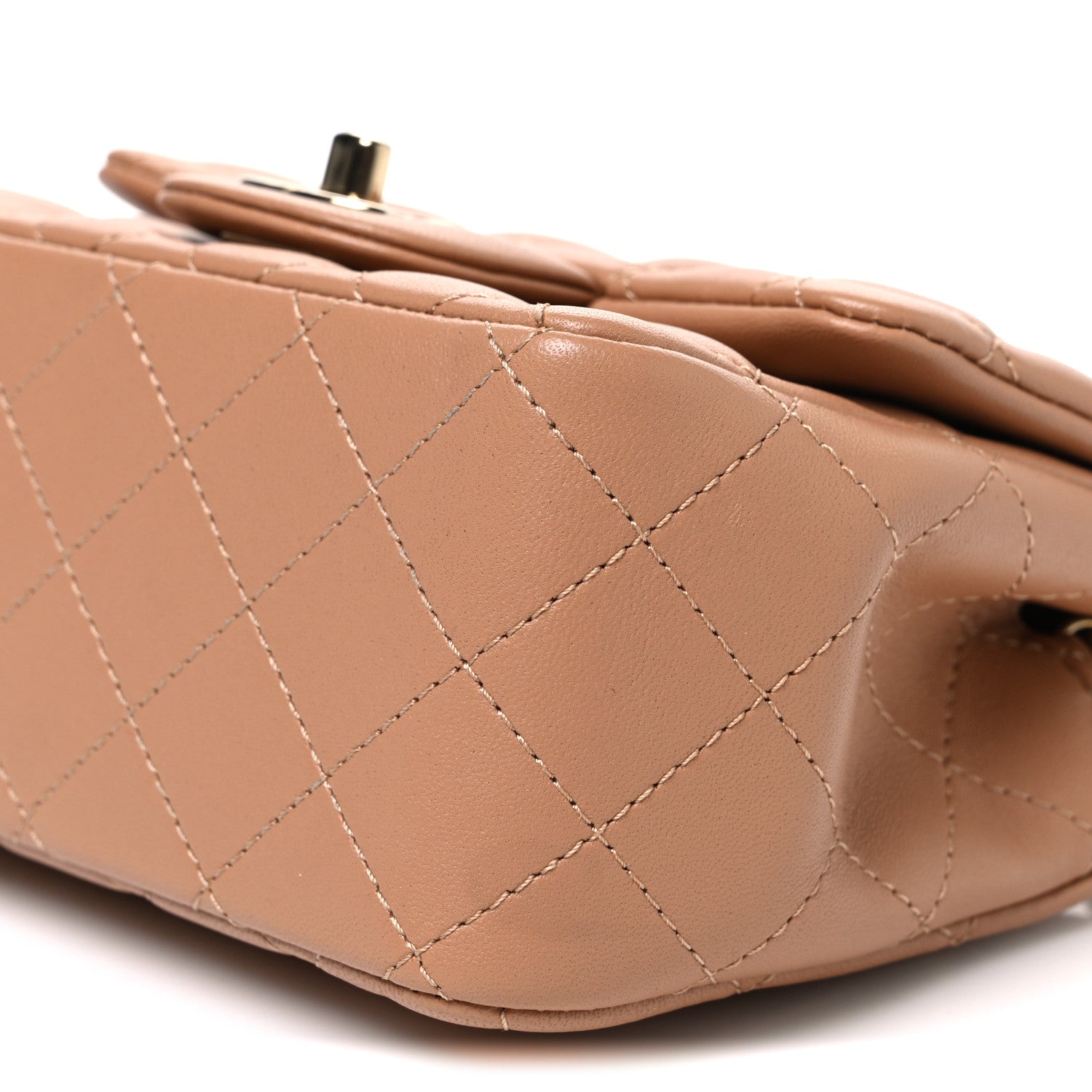 Chanel Lambskin Quilted Mini Square Flap Brown 10 of 10