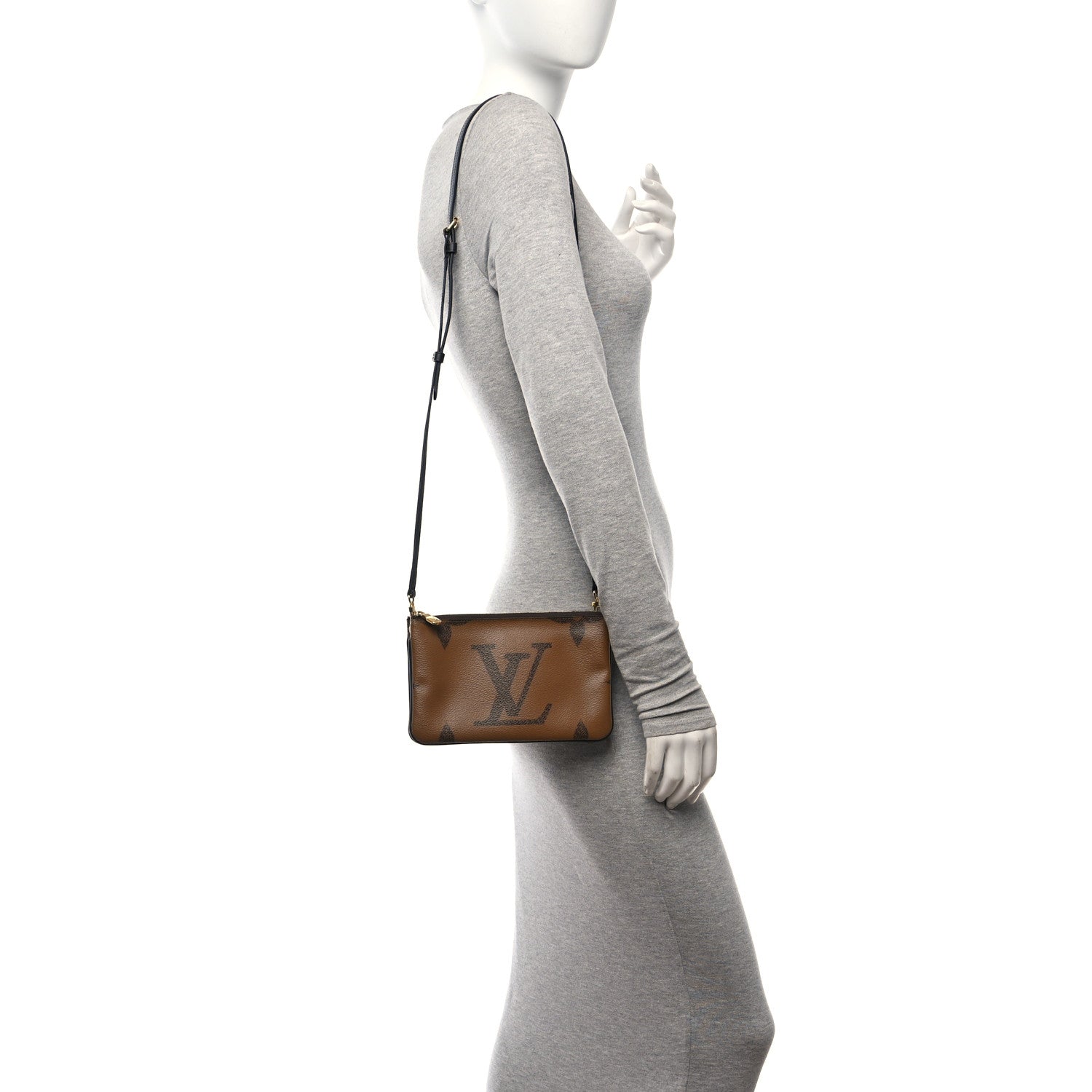 Louis Vuitton Reverse Monogram Giant Double Zip Pochette 2 of 10
