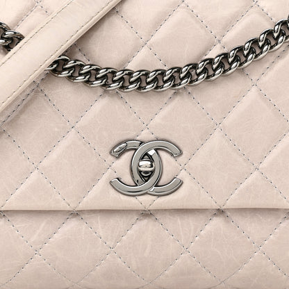 Chanel Glazed Calfskin Quilted Medium Lady Pearly Flap Light Beige 7 of 12