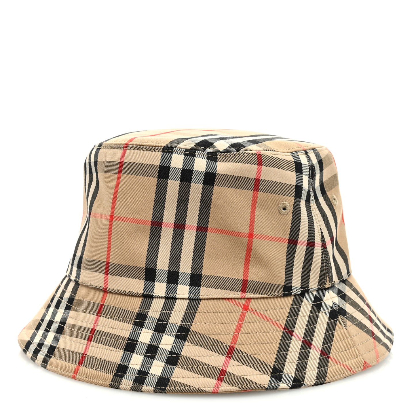 Technical Cotton Vintage Check Bucket Hat L Archive Beige