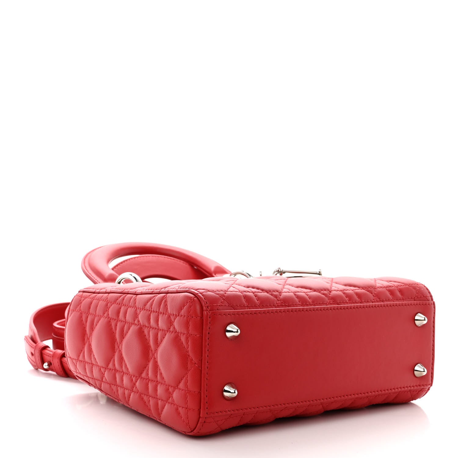 Christian Dior Lambskin Cannage Small My ABCDior Lady Dior Red 4 of 11