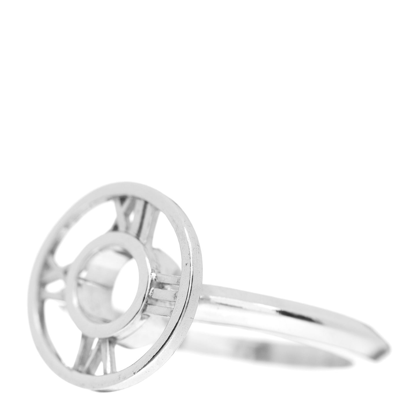 Sterling Silver Atlas Round Medallion Ring 54 7