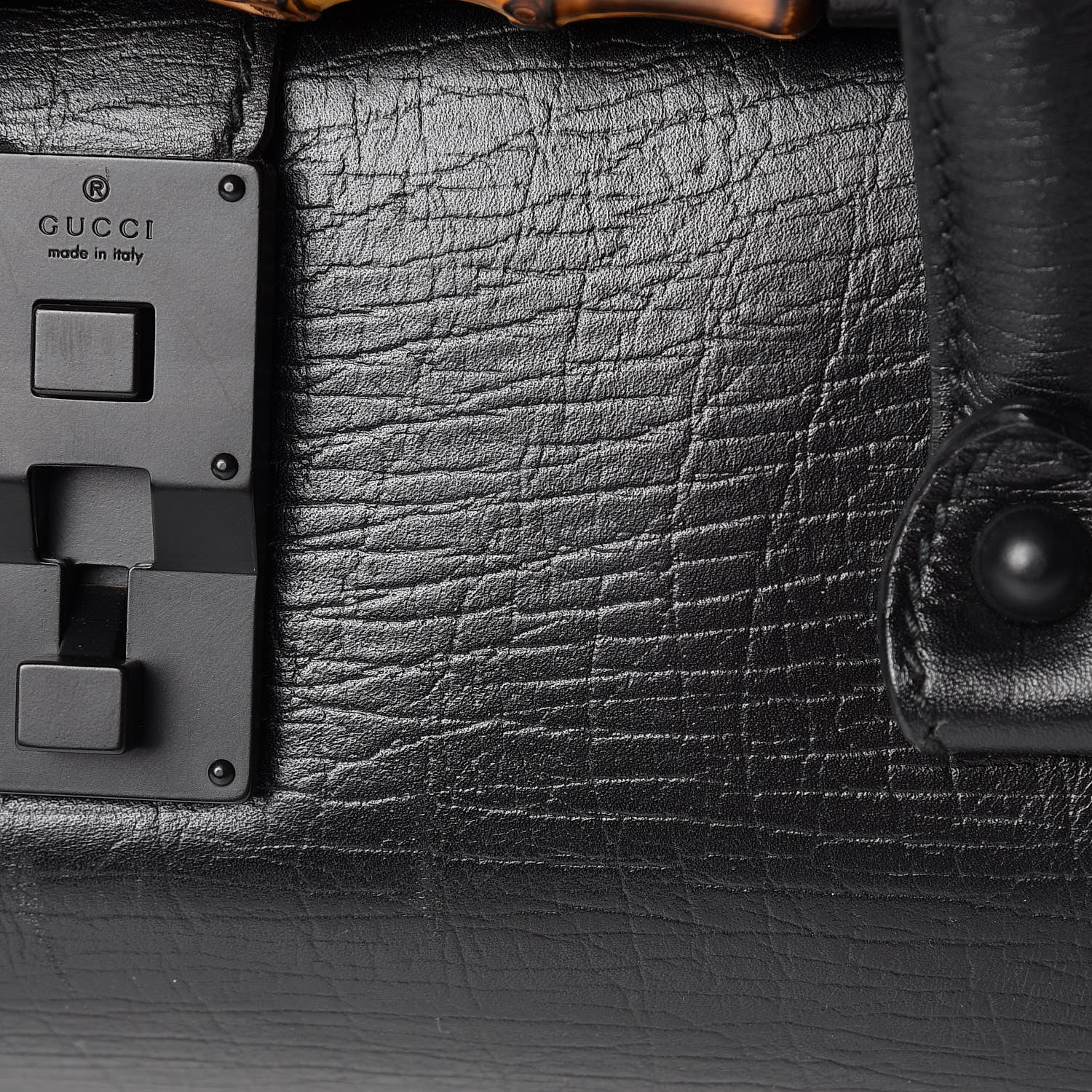 Gucci Calfskin Bamboo Bullet Black 11 of 20