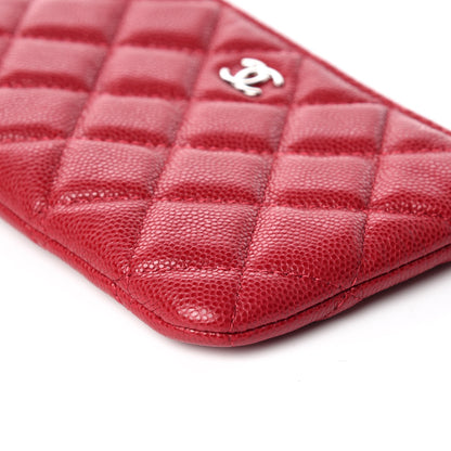 Chanel Caviar Quilted Small Cosmetic Case Dark Red 6 of 10
