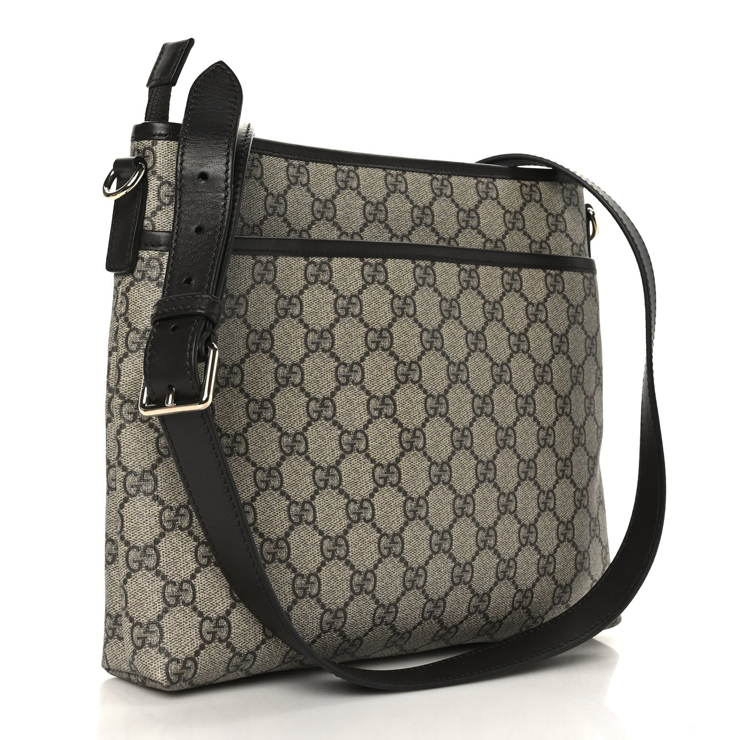 GG Plus Monogram Medium Flat Messenger Bag Dark Brown