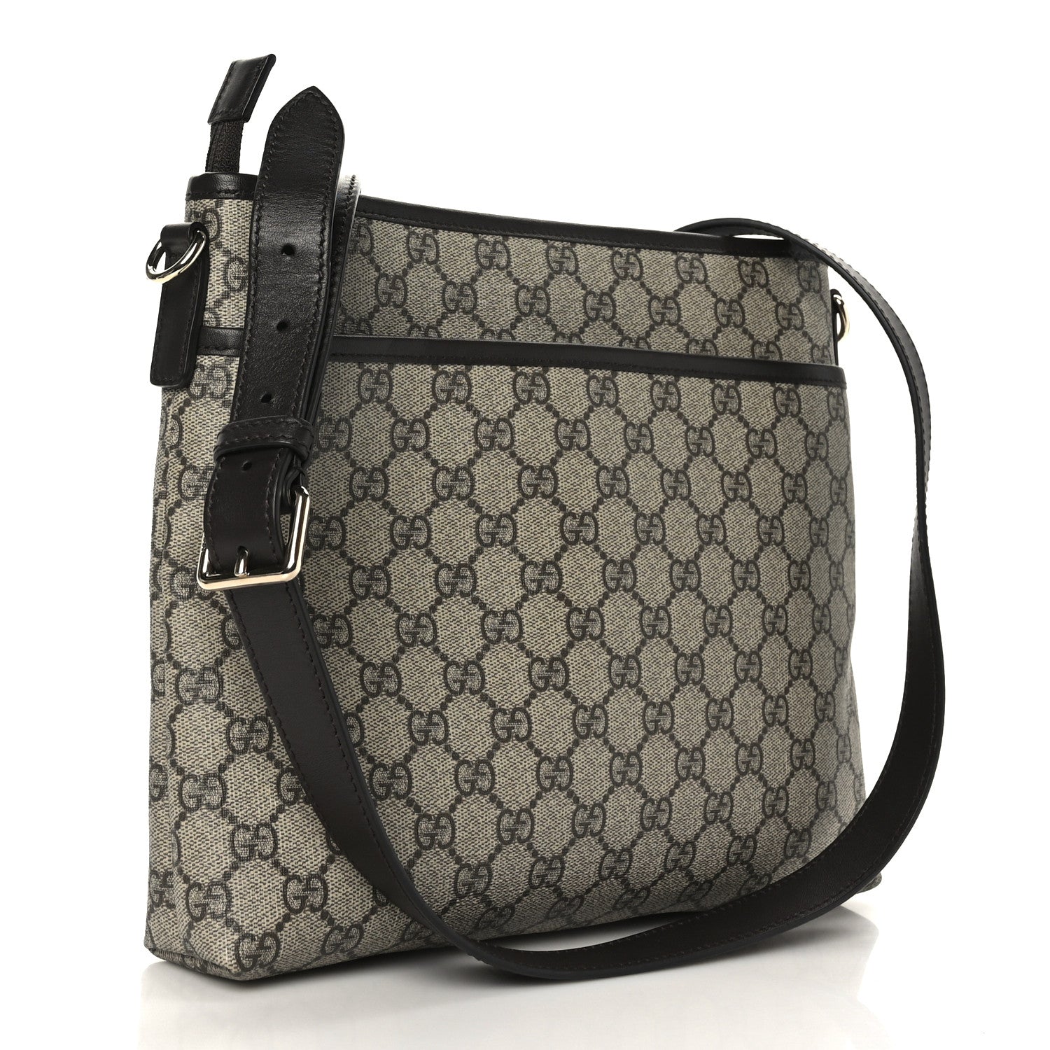 Gucci GG Plus Monogram Medium Flat Messenger Bag Dark Brown 3 of 8