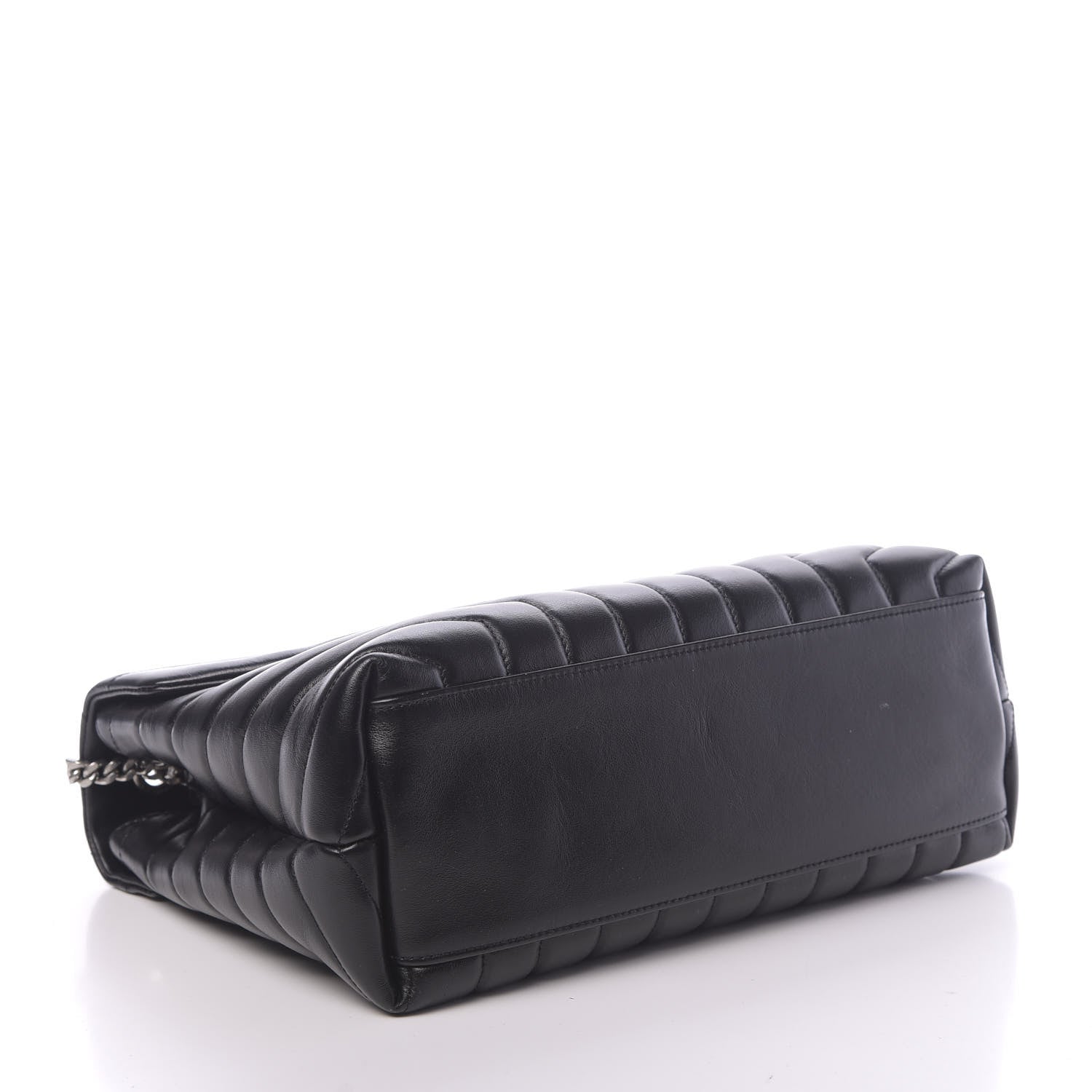 Saint Laurent Calfskin Y Quilted Monogram Medium Loulou Chain Satchel Black 4 of 9