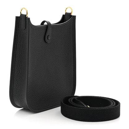 Hermes Taurillon Clemence Evelyne TPM Black 3 of 11