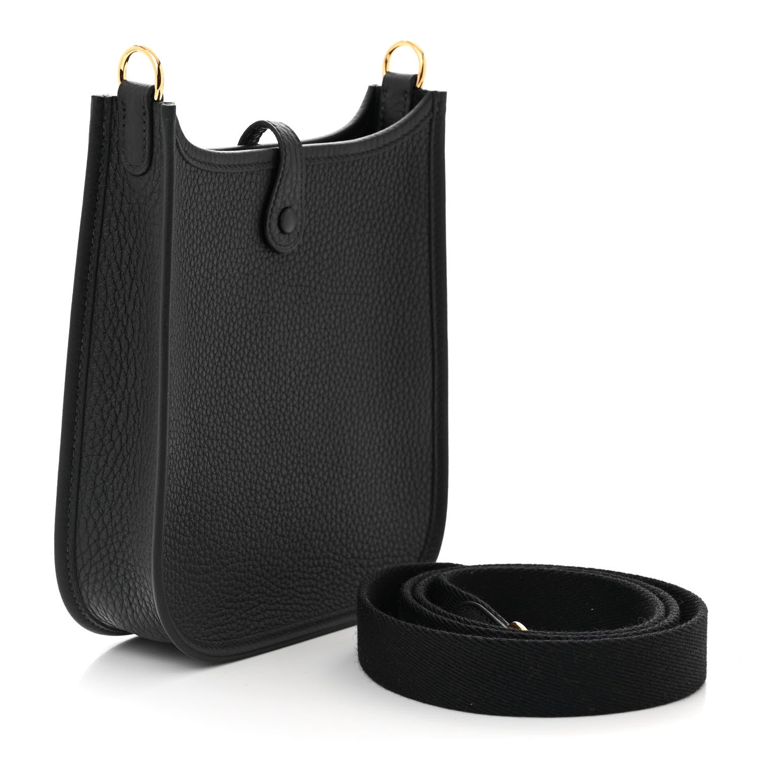 Hermes Taurillon Clemence Evelyne TPM Black 3 of 11