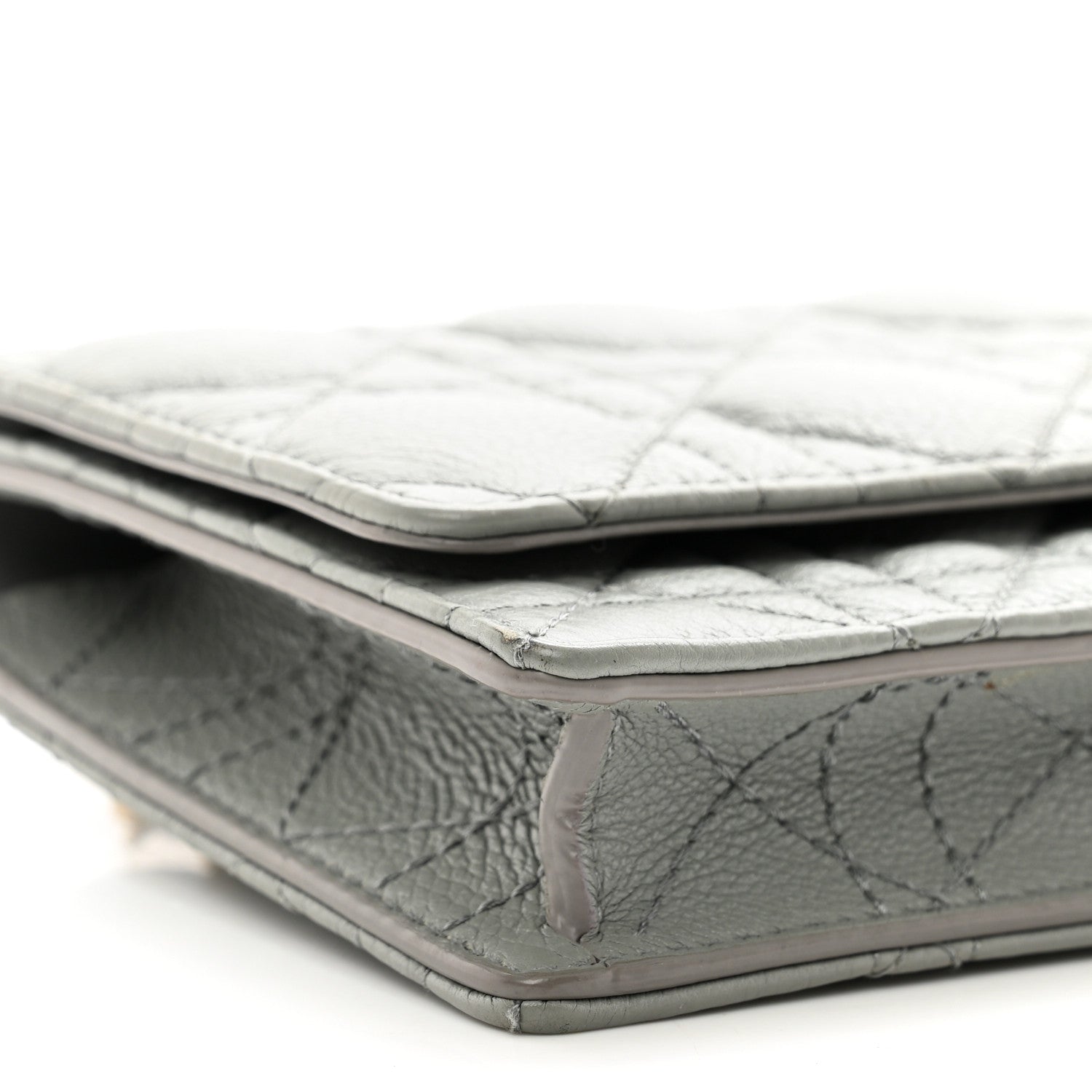 Christian Dior Supple Calfskin Caro Pouch with Chain Cloud Blue 8 of 11