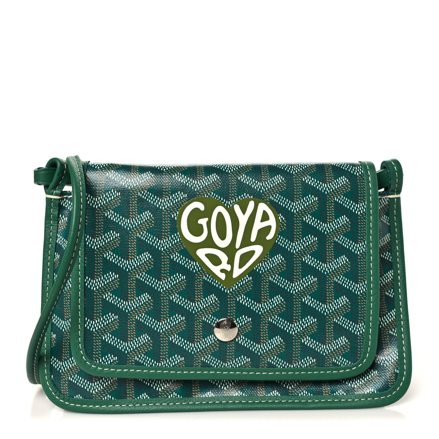Goyardine Coeur Plumet Wallet Clutch Green