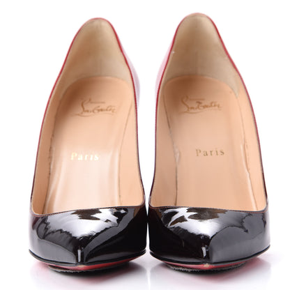 Christian Louboutin Patent Degrade Pigalle Follies 100 Pumps 38 Black Red 2 of 14