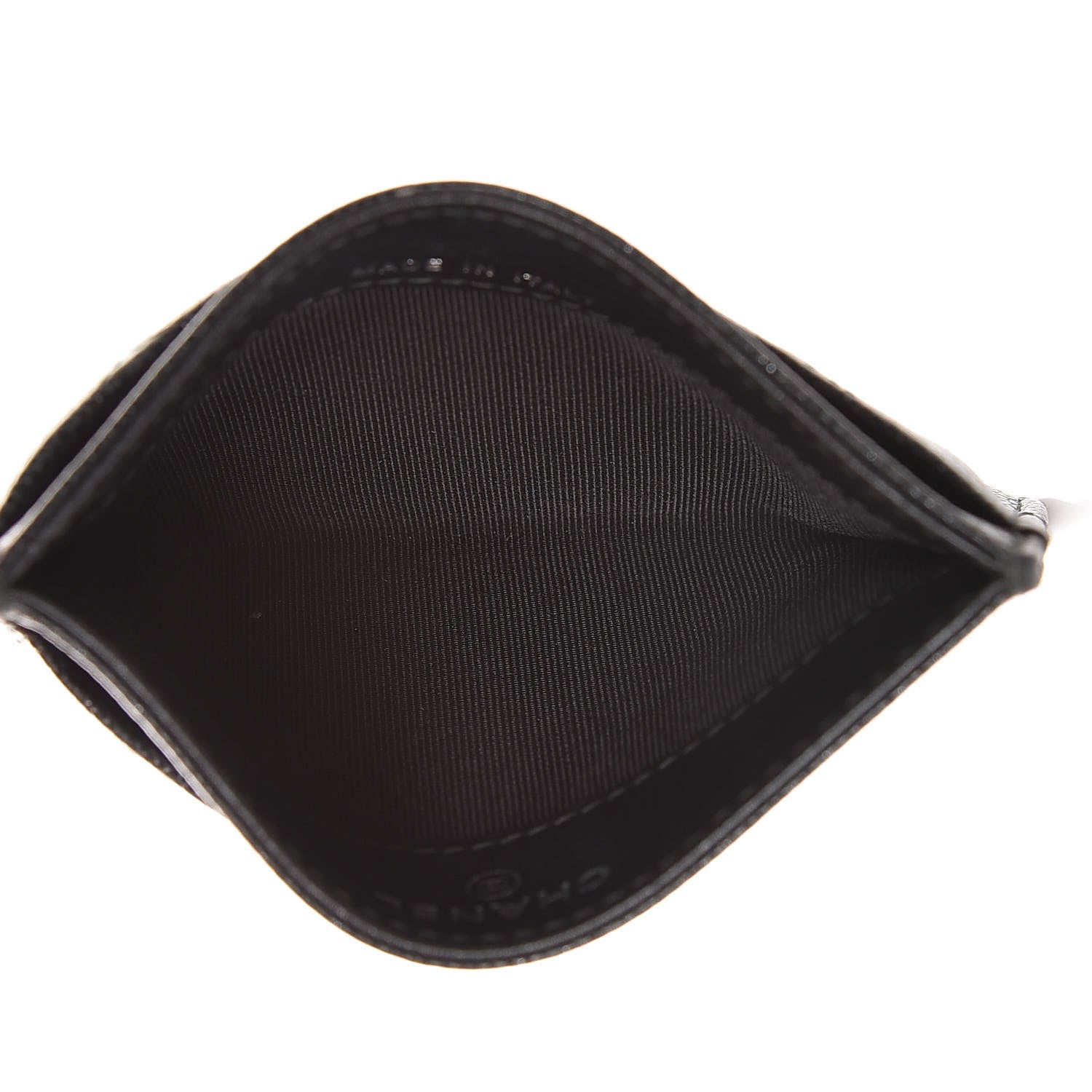 Chanel Metallic Caviar Quilted Card Holder Black 5 of 11