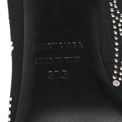 Balenciaga Spandex Crystal Eiffel Tower Print Extreme Pointed Toe Knife Ankle Boots 37.5 Black 6 of 6