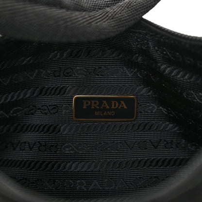 Prada Tessuto Nylon Stitched Shoulder Bag Black 6 of 9