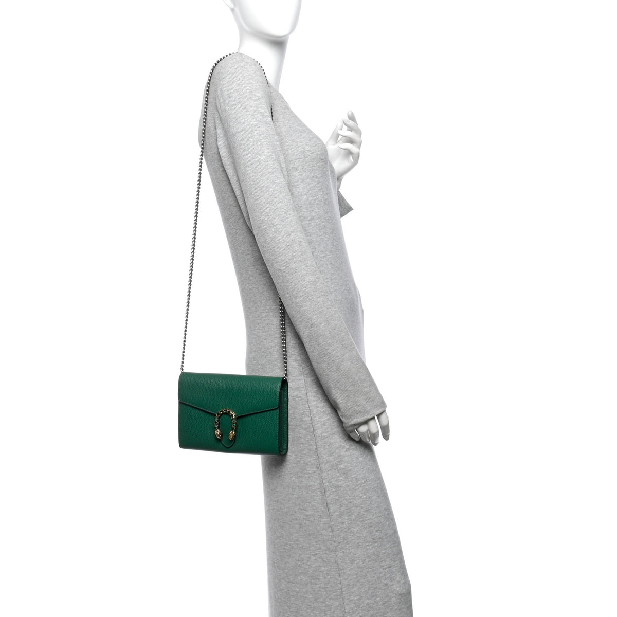 Calfskin Mini Dionysus Chain Wallet Emerald